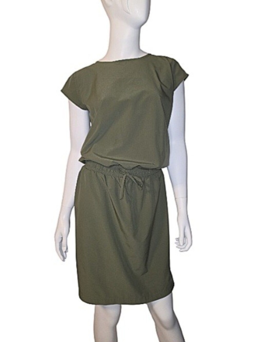 Albion Fit Going Places Dress in Olive Green Size S